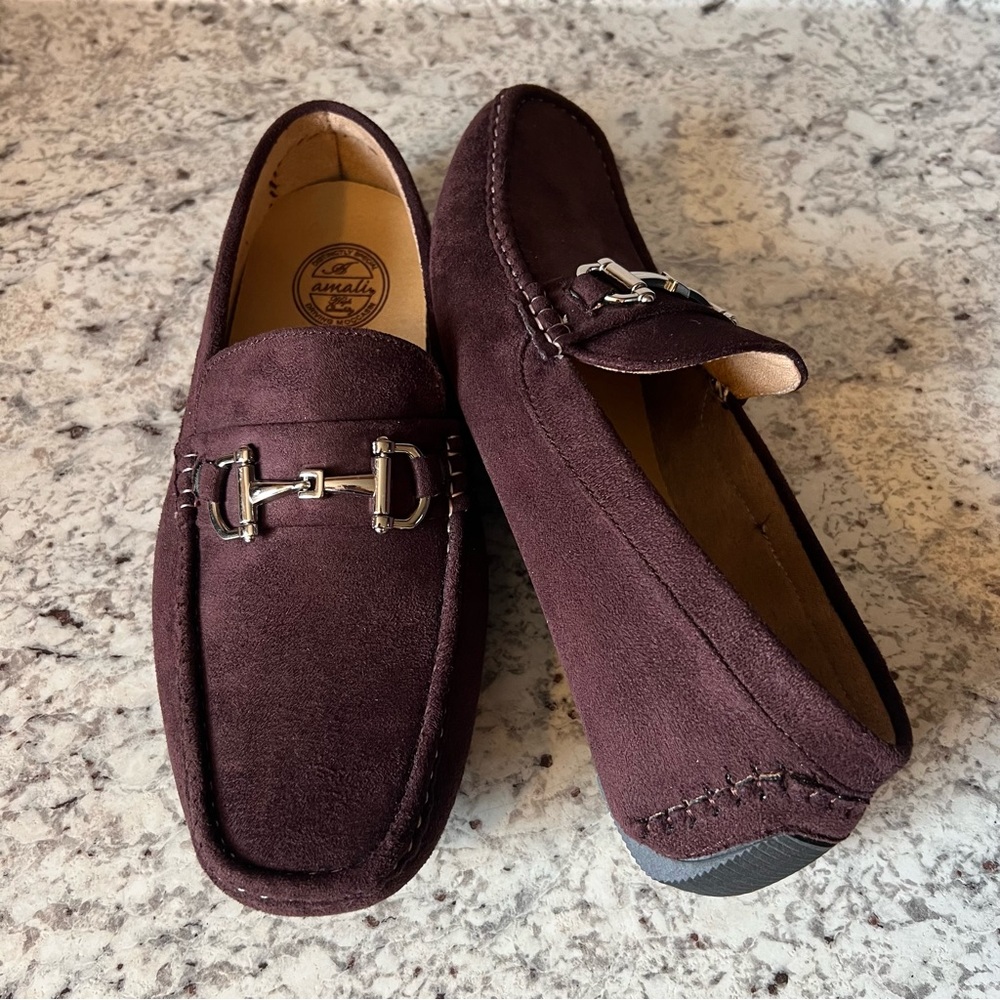 Amali Mens Faux Suede Slip On Loafer Size 9